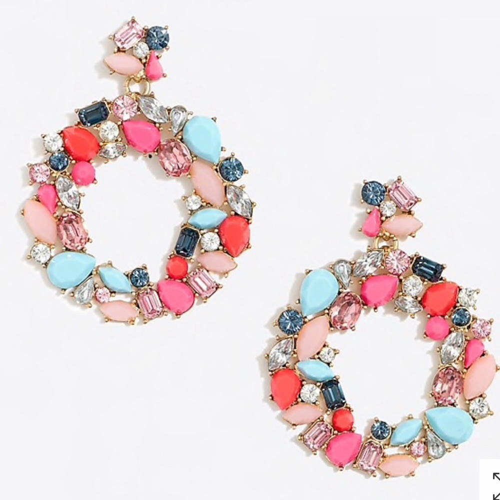 J Crew Wreath Statement Earrings